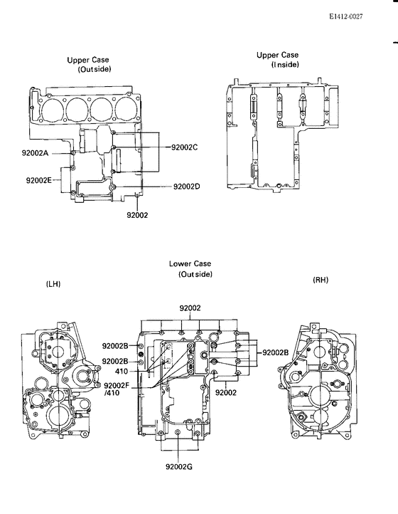 ZX900 Crankcase bolt & stud pattern
