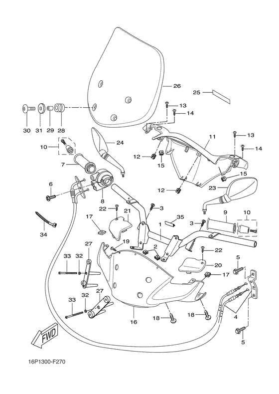 Steering handle & cable