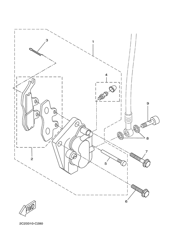 Front brake caliper 2