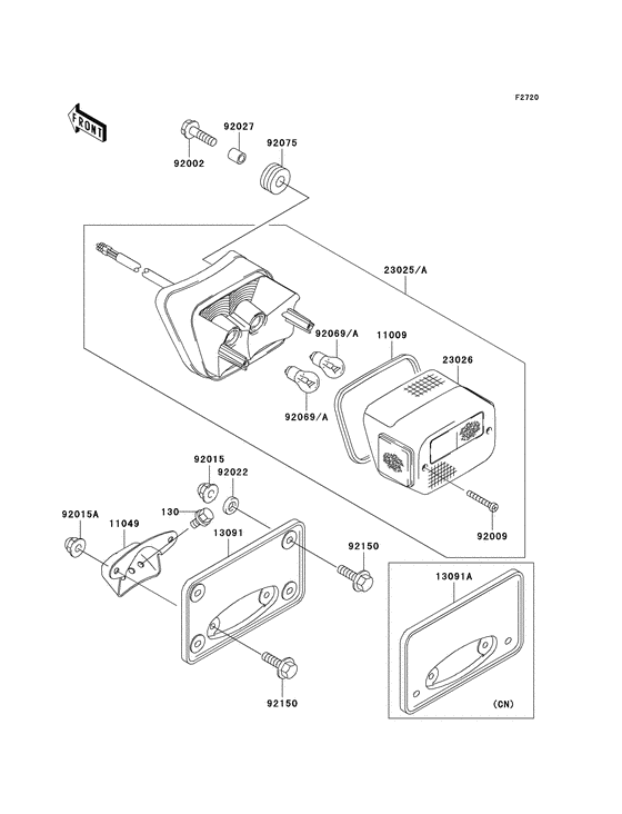 VN1500 Taillight unit ass`y