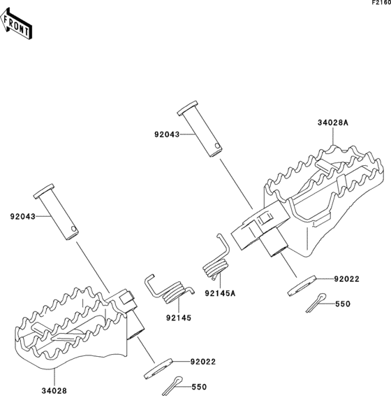 KX125 Подножки