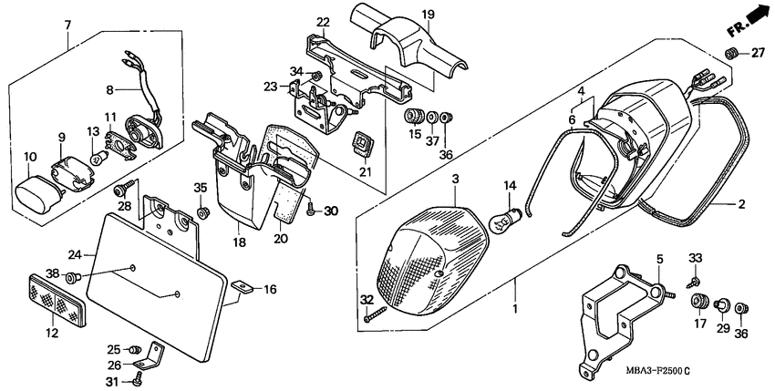 Taillight unit ass`y