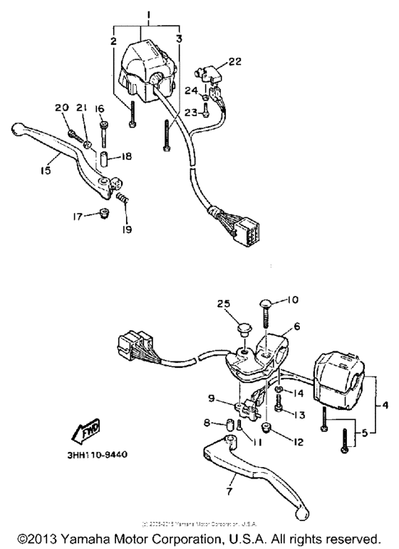 FZR600AC Handle switch-lever
