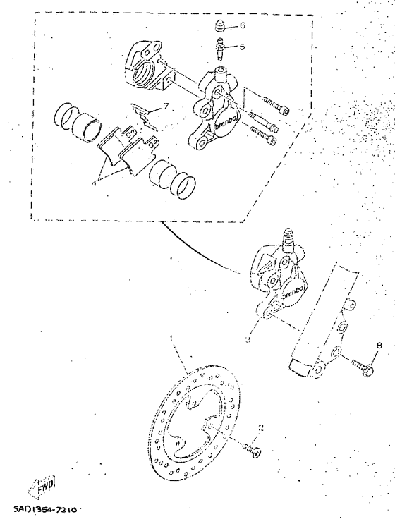 YN50R Front brake. caliper