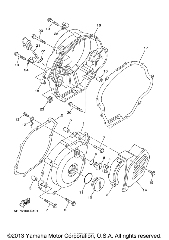 TTR125ES Боковые крышки