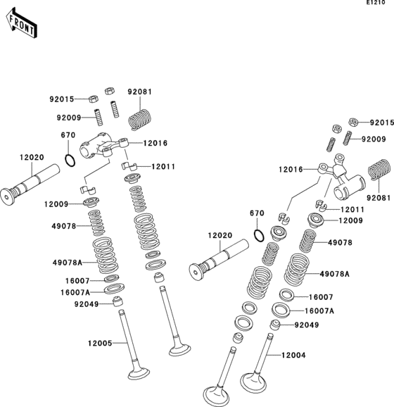 ER500 Клапана