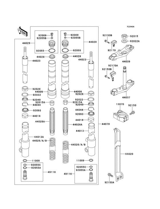 Front fork(kx80-v6)