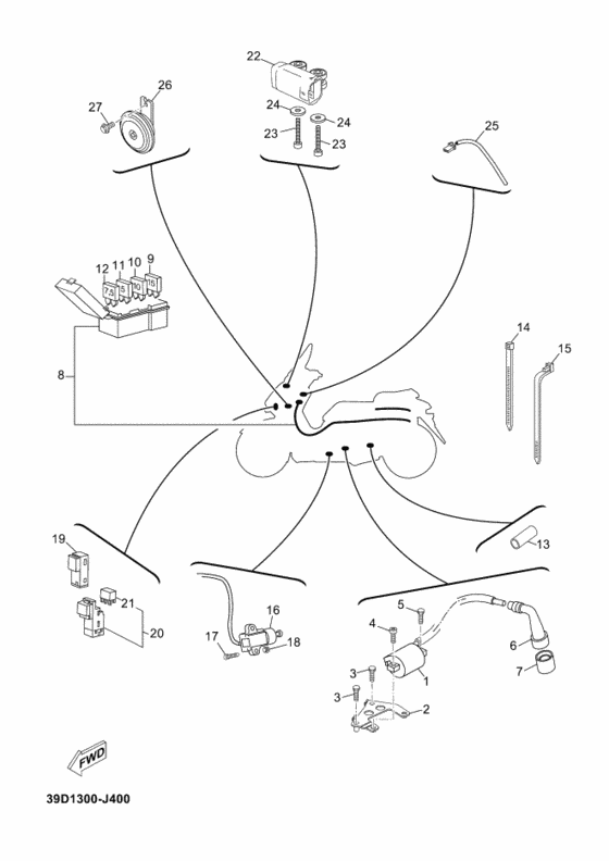 YP125R Equipo electrico