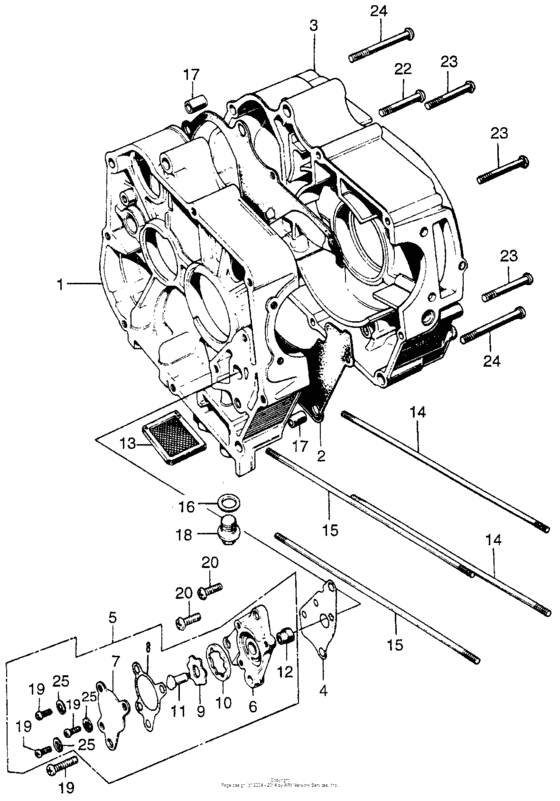 Crankcase + oil pump
