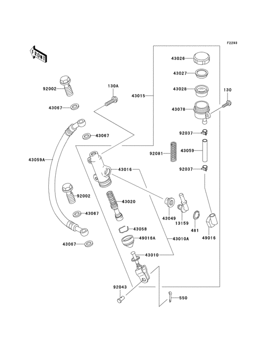 Rear master cylinder(p20)