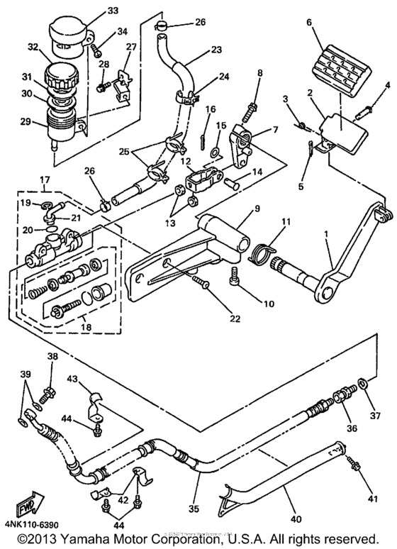 XVZ13LTKC Задний торм цилиндр
