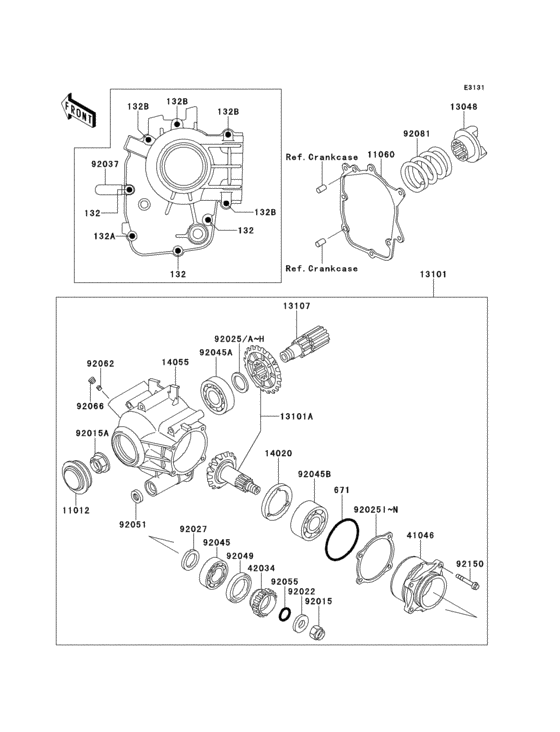 Front bevel gear(1/2)