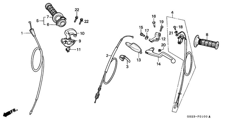 Handle lever/switch/cable