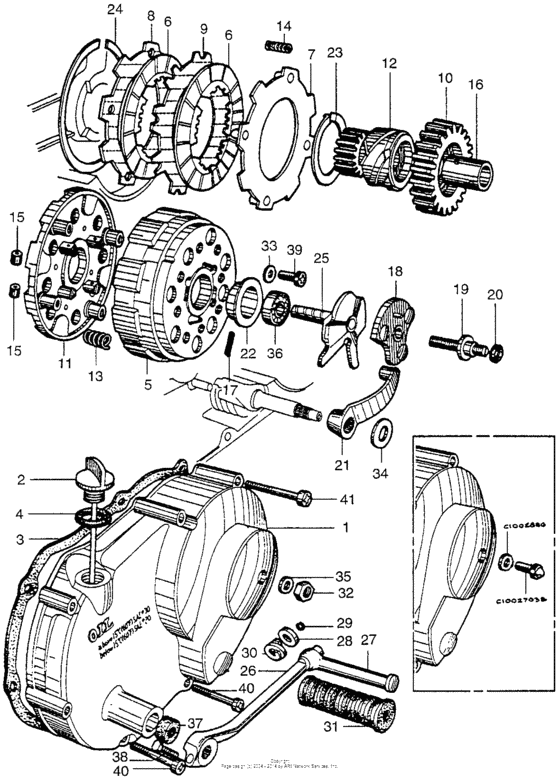 Clutch + right crankcase cover