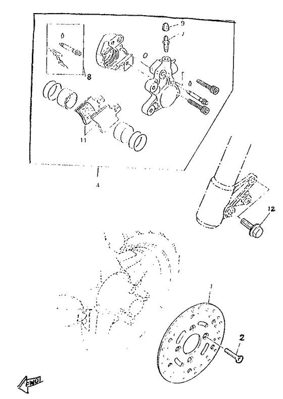 CW50RSP Front brake. caliper