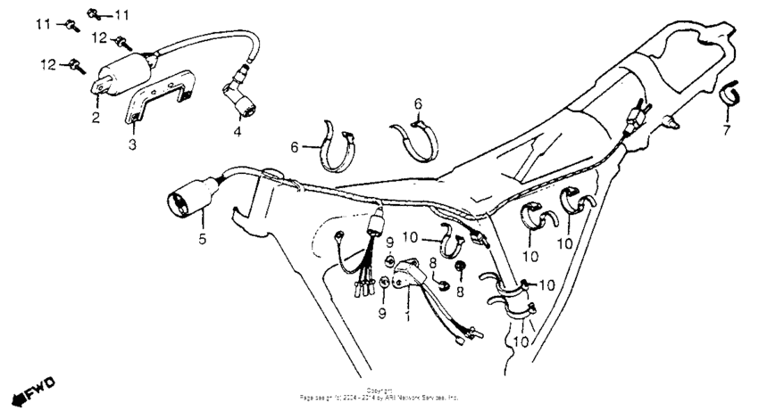 Wire harness + c.d.i unit + ignition coil