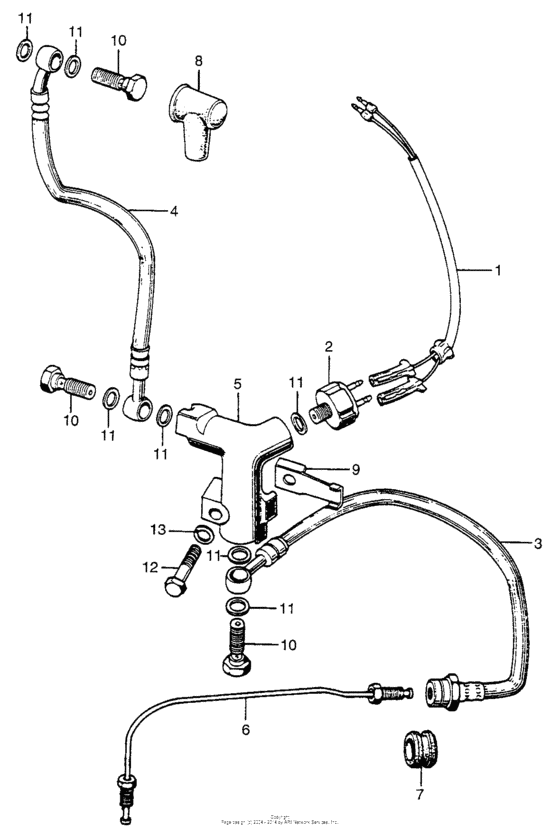 Cb350g front brake hose