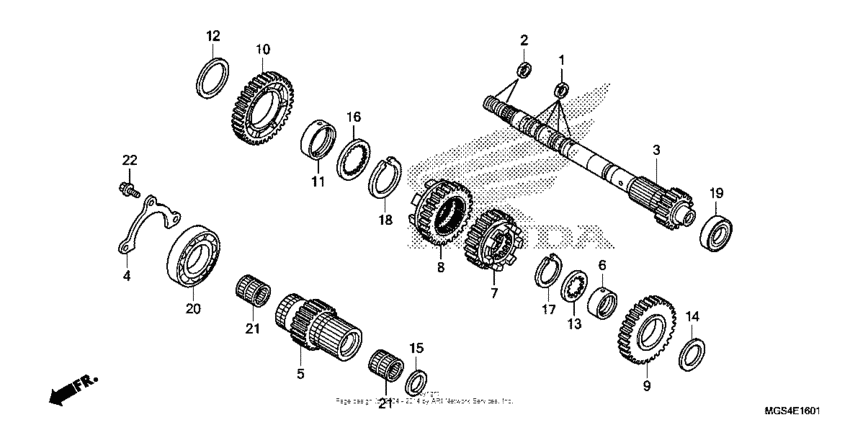 Transmission (nc700xd) (mainshaft)