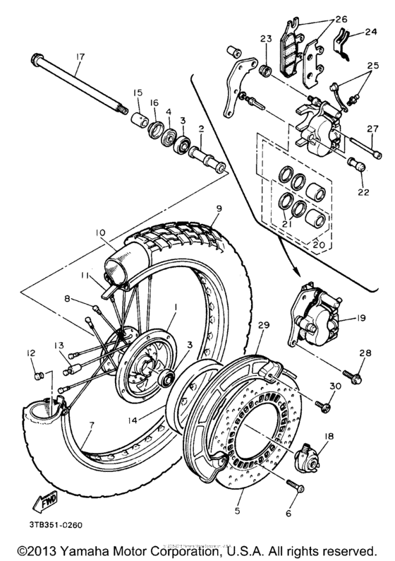 XT600ED Переднее колесо