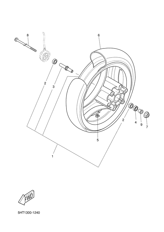 XQ150 Переднее колесо