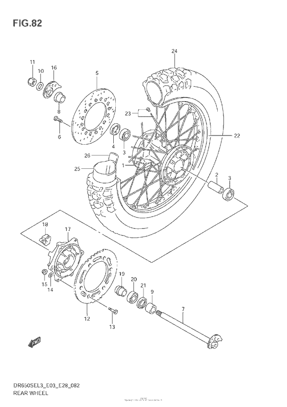Rear Wheel (Dr650Sel3 E33)