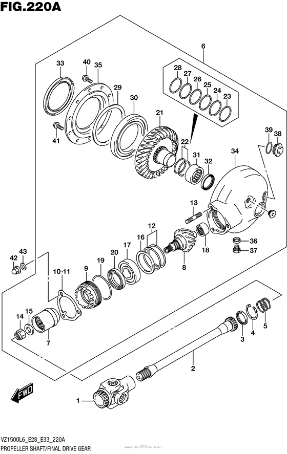 Propeller Shaft/final Drive Gear