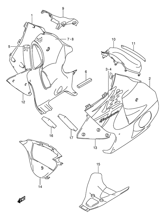GSX1300R Under cowling