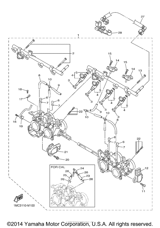FJR13ADG Впускная система