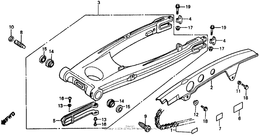 Swingarm + chain case
