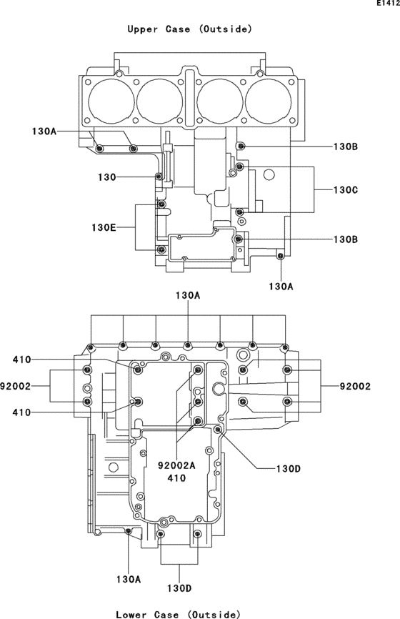 ZR1100 Болты крепления картера