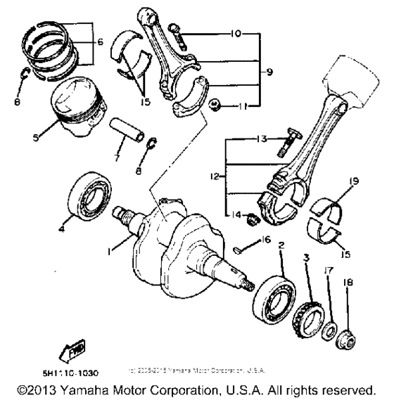 XV920RJ Crankshaft-piston