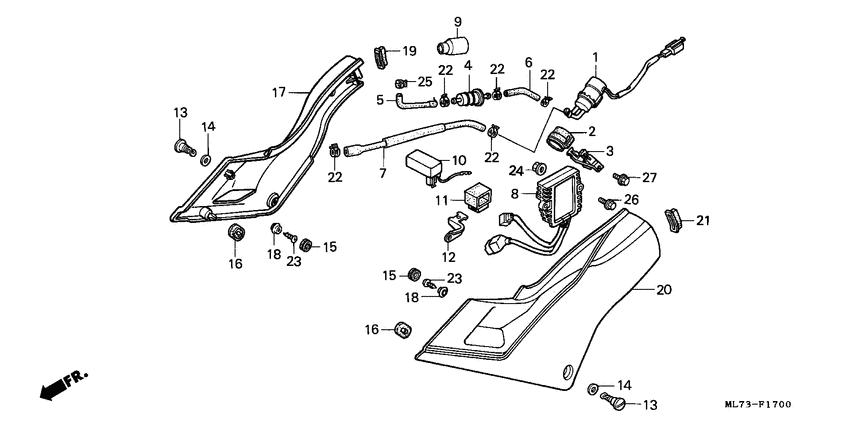 Side cover/fuel pump/ rectifier