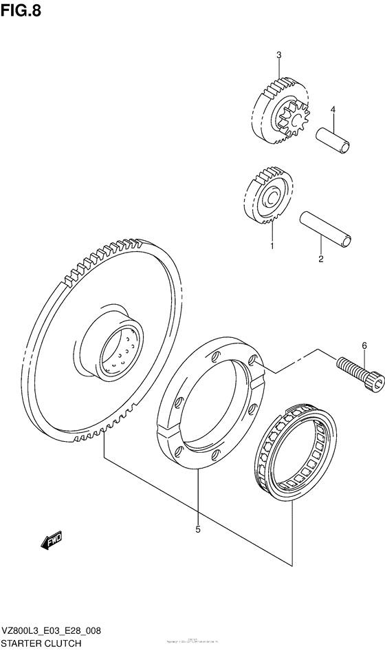 VZ800 Муфта стартера