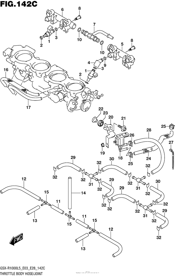 Throttle Body Hose/joint (Gsx-R1000L5 E33)