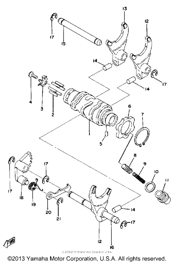 Shift cam - fork