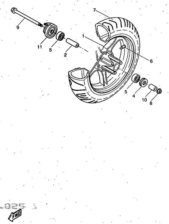 YQ50R Переднее колесо