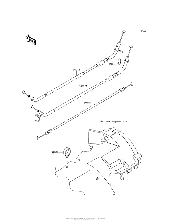 ZG1400 Тросы управления
