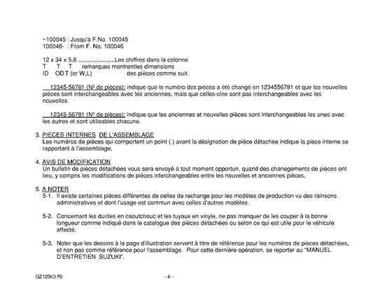 GZ125 Catalog preface