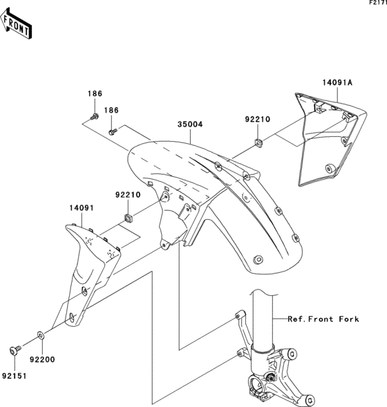 ZX600 Крыло переднее