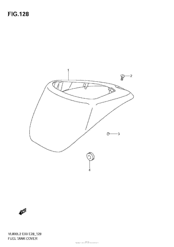 VZ800 Fuel Tank Cover