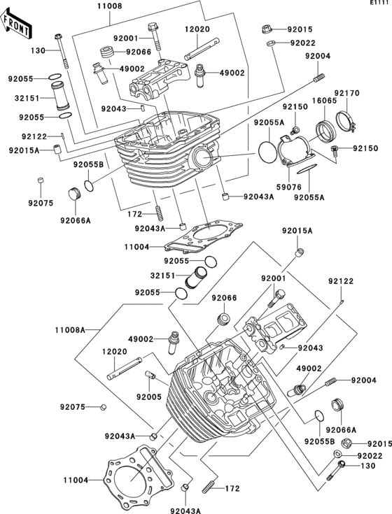 VN800 Головка цилиндров