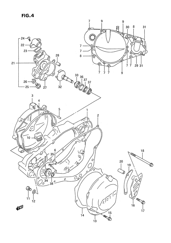 Crankcase cover ass`y  (v