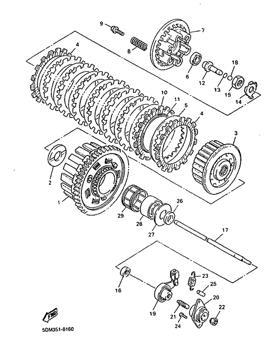 YH50 Сцепление