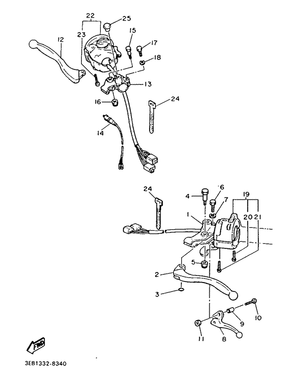 Handle switch. lever