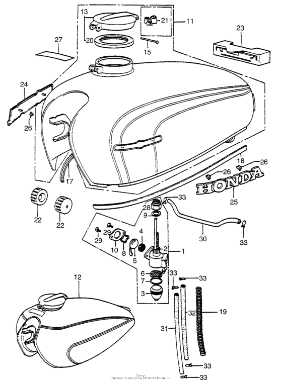 Fuel tank + fuel valve