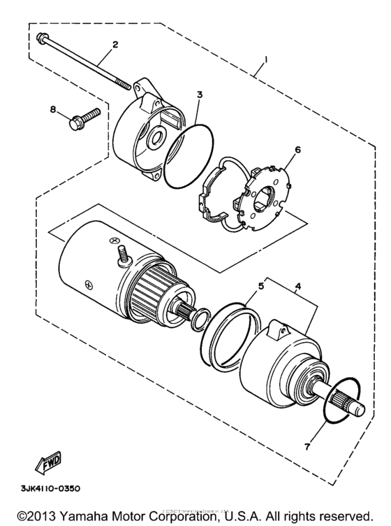 XV750JC1 Стартер