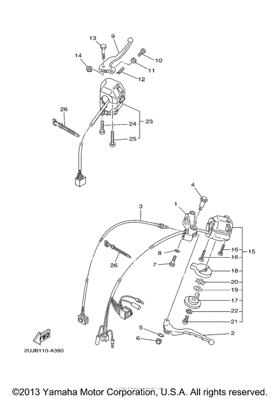 XV250R Рулевые переключатели