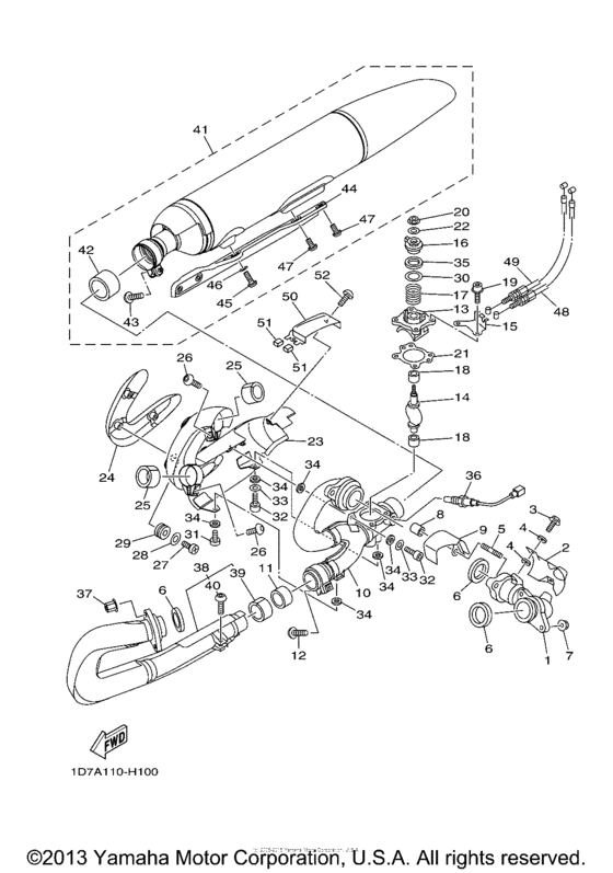 XV1900CT Выхлопная система