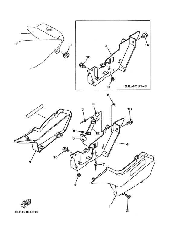 TW200E ｻｲﾄﾞｶﾊﾞｰ