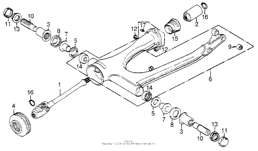 Swingarm + propeller shaft